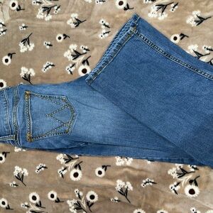 Wrangler Blue Boot Cut Jeans Classic Denim Style